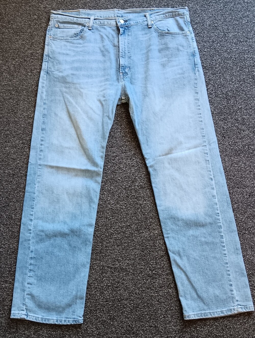 Levi's 505 Light Blue Wash Straight Leg Jeans Mens 40x32 Cotton Blend Work Wear